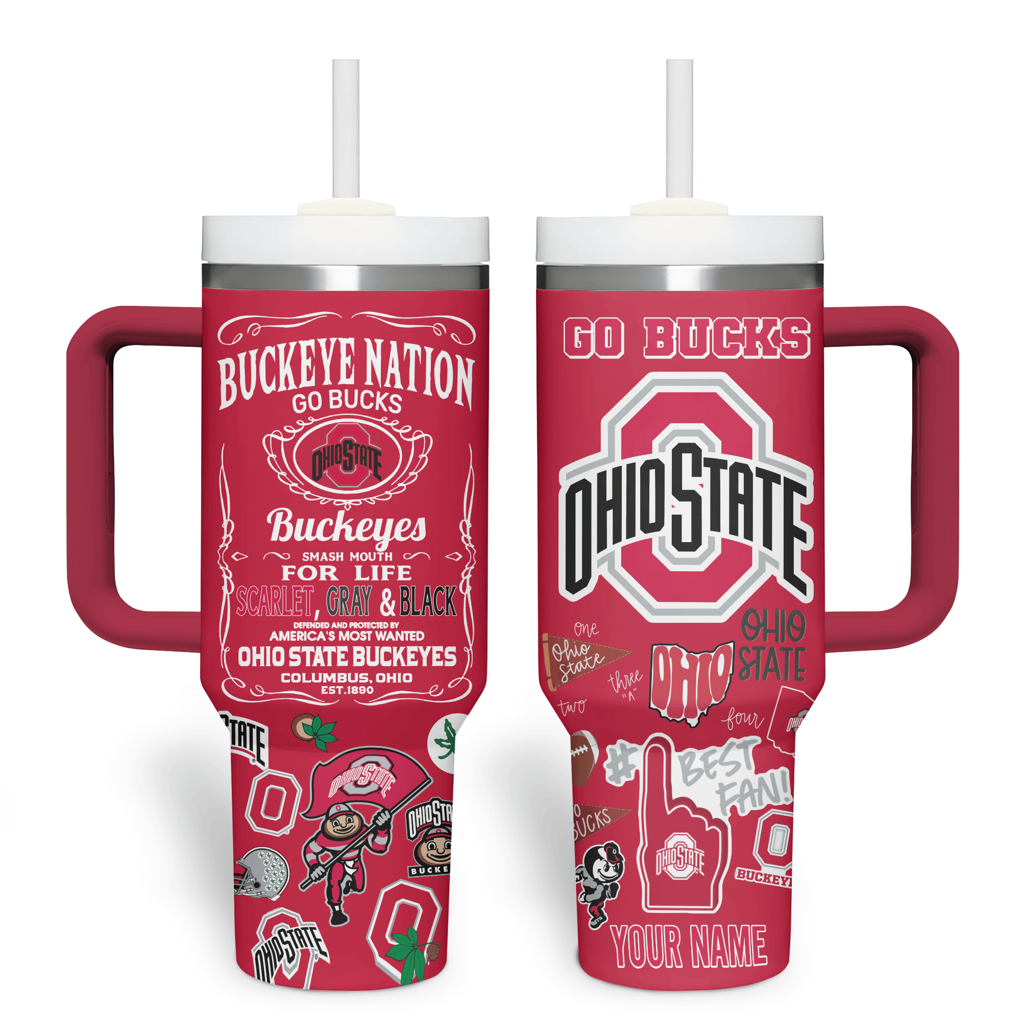Ohio State Buckeyes NCAA Sports Custom Stanley Cup 40 oz 30 oz Tumbler With HandleTVC2301413