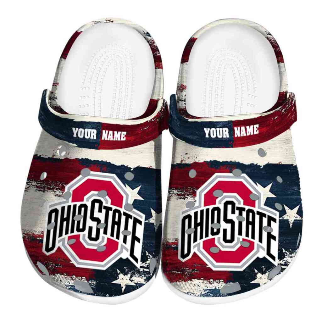 Ohio State Buckeyes Patriotic Stripes ClogTVC1801965