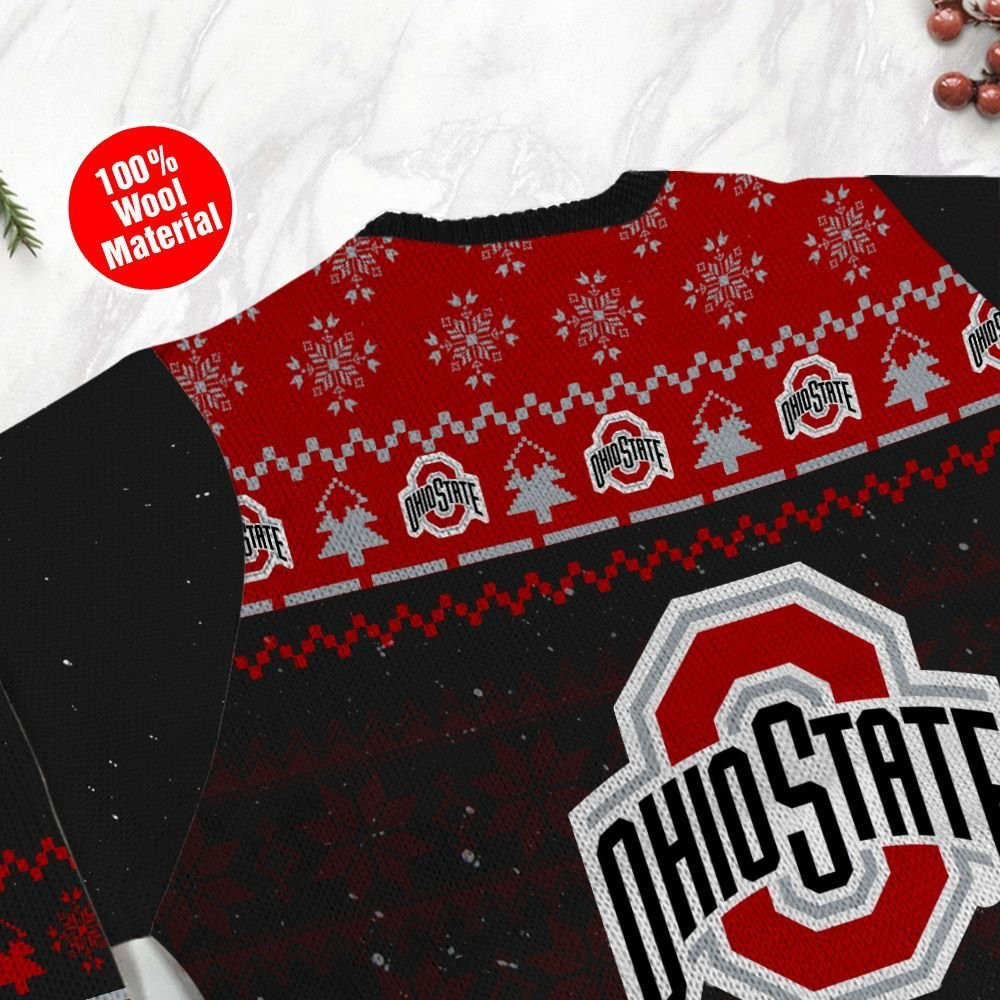Ohio State Buckeyes Snoopy Dabbing Holiday Party Ugly Christmas Sweater Adult 3D Funny Matching for family - Image 5