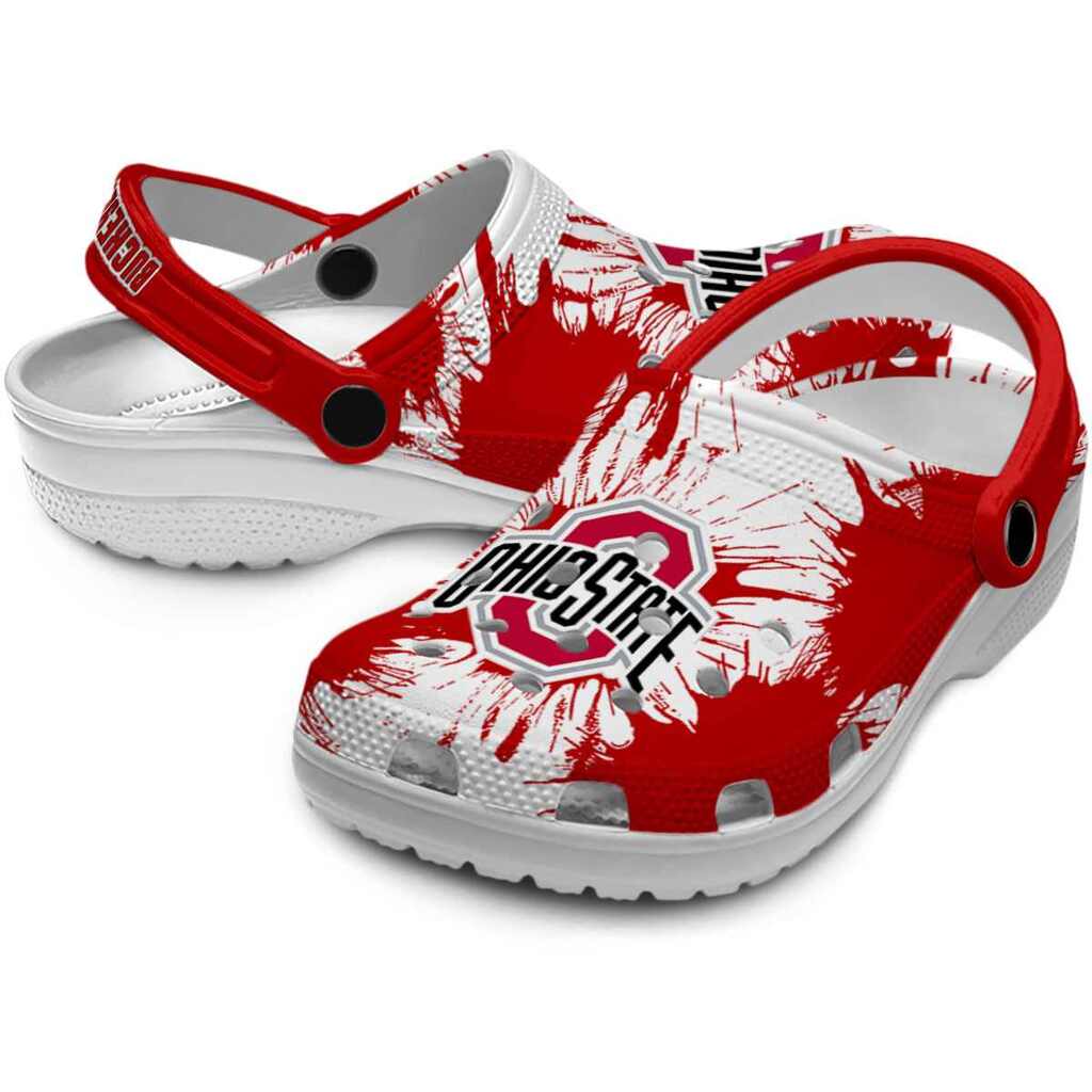 Ohio State Buckeyes Splatter Graphics ClogTVC1801170 - Image 3