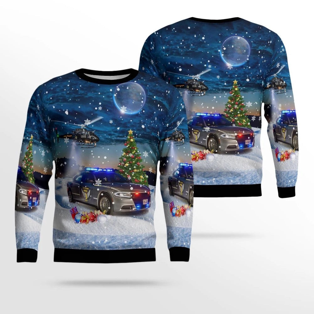 Ohio State Highway Patrol AOP Ugly Sweater Christmas Unisex Sweaters Gift For Christmas