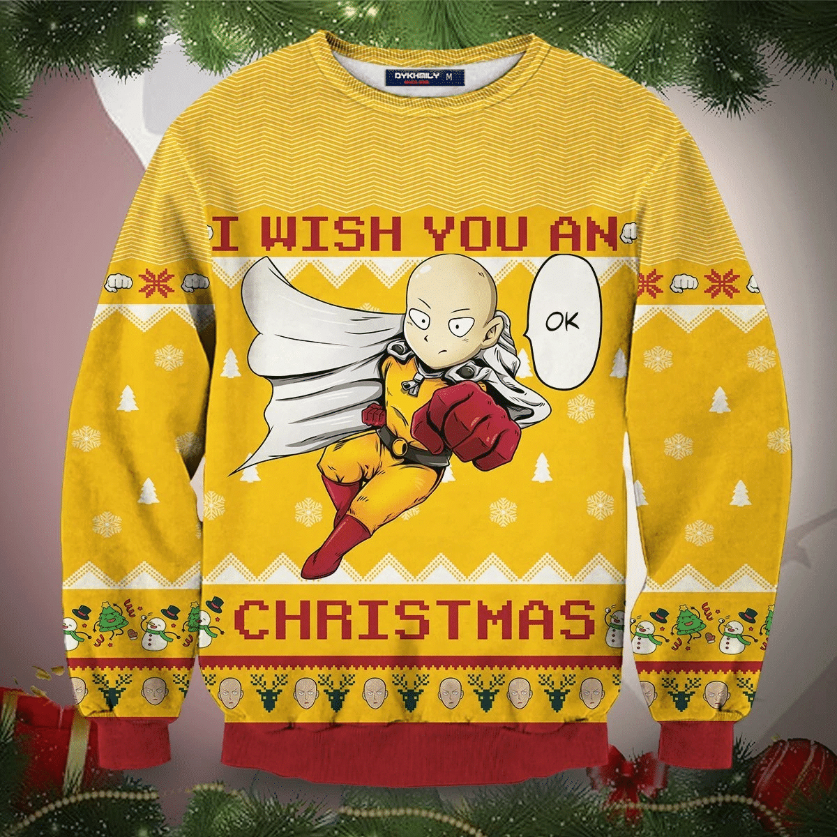 Ok Ugly Christmas Sweater Adult 3D Funny Matching for family