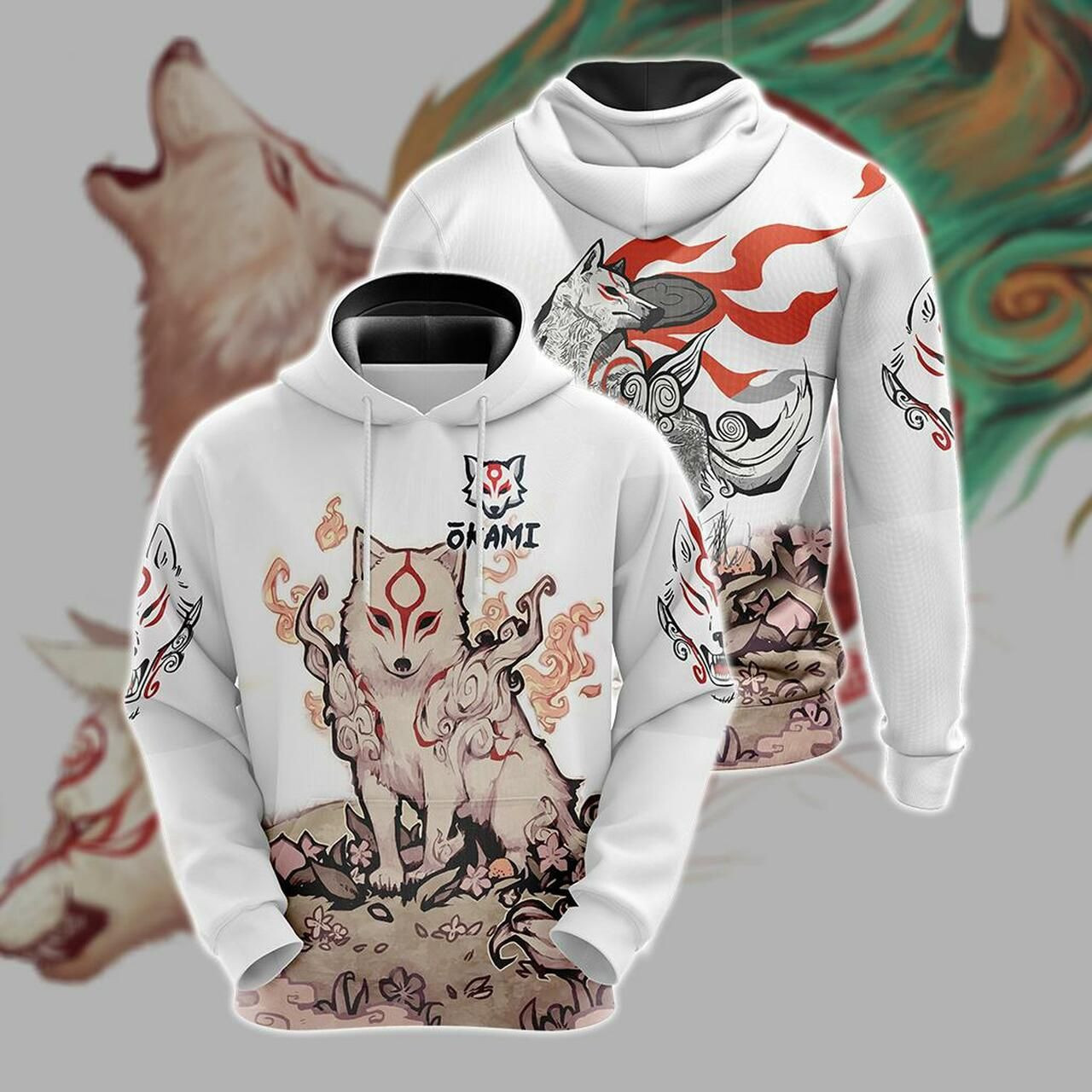 Okami New Unisex 3D All Over Print Hoodie, Zip Hoodie