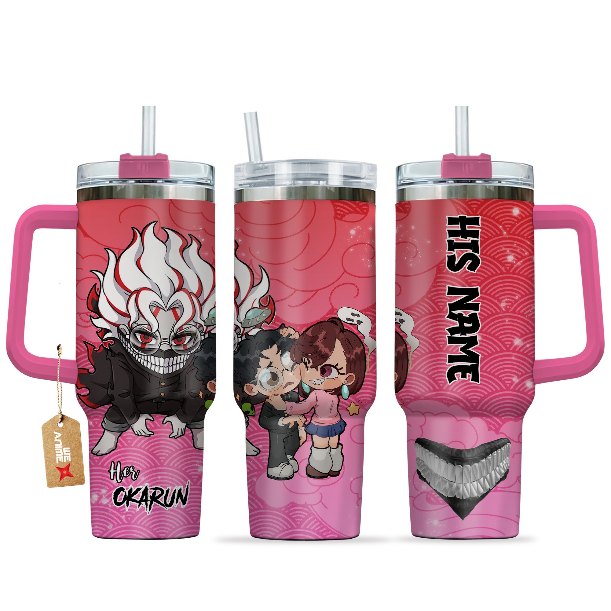 Okarun Dandadan Anime Valentine Custom Stanley Cup 40 oz 30 oz Tumbler With HandleTVC2301168