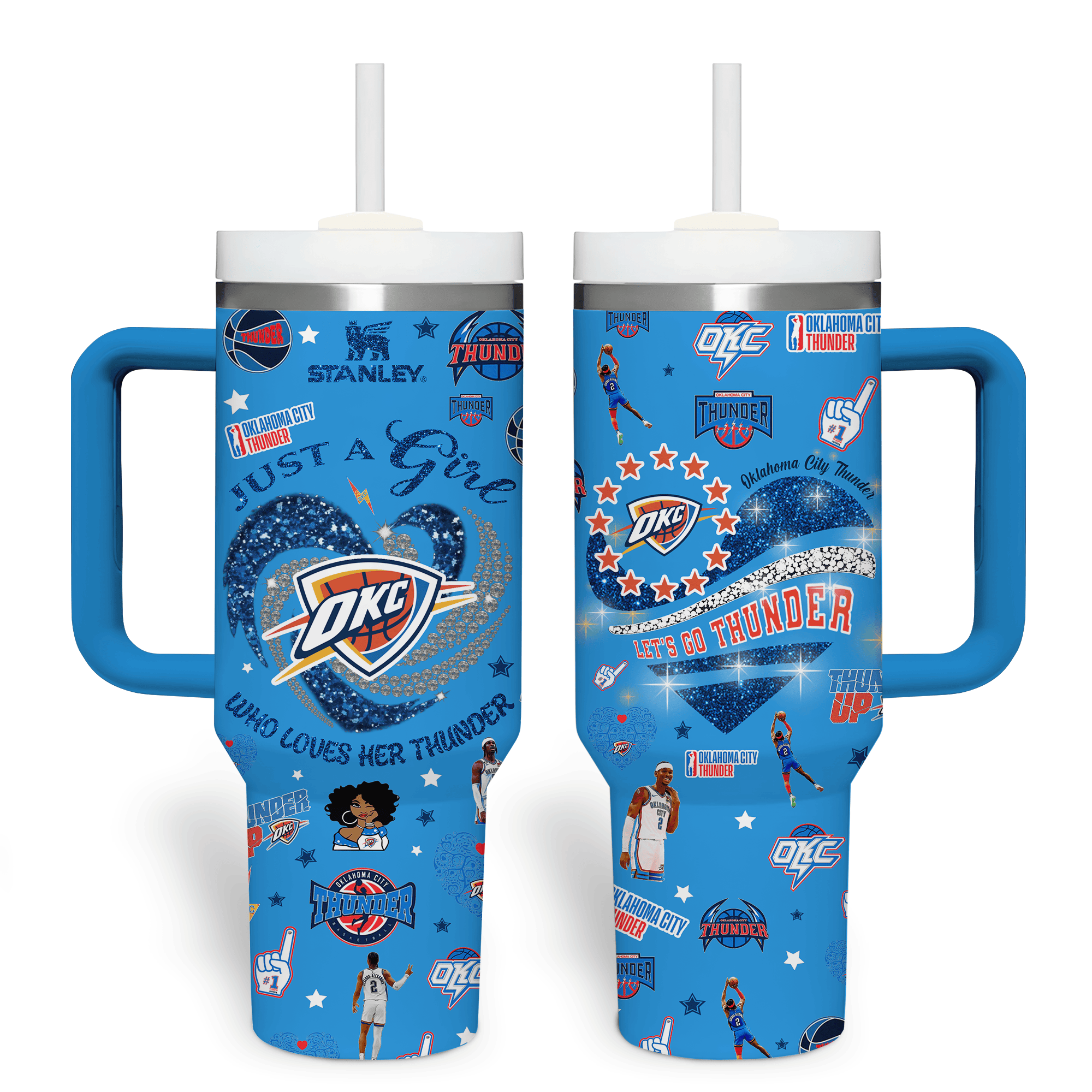 Oklahoma City Thunder NBA Custom Stanley Cup 40 oz 30 oz Tumbler With HandleTVC2301179