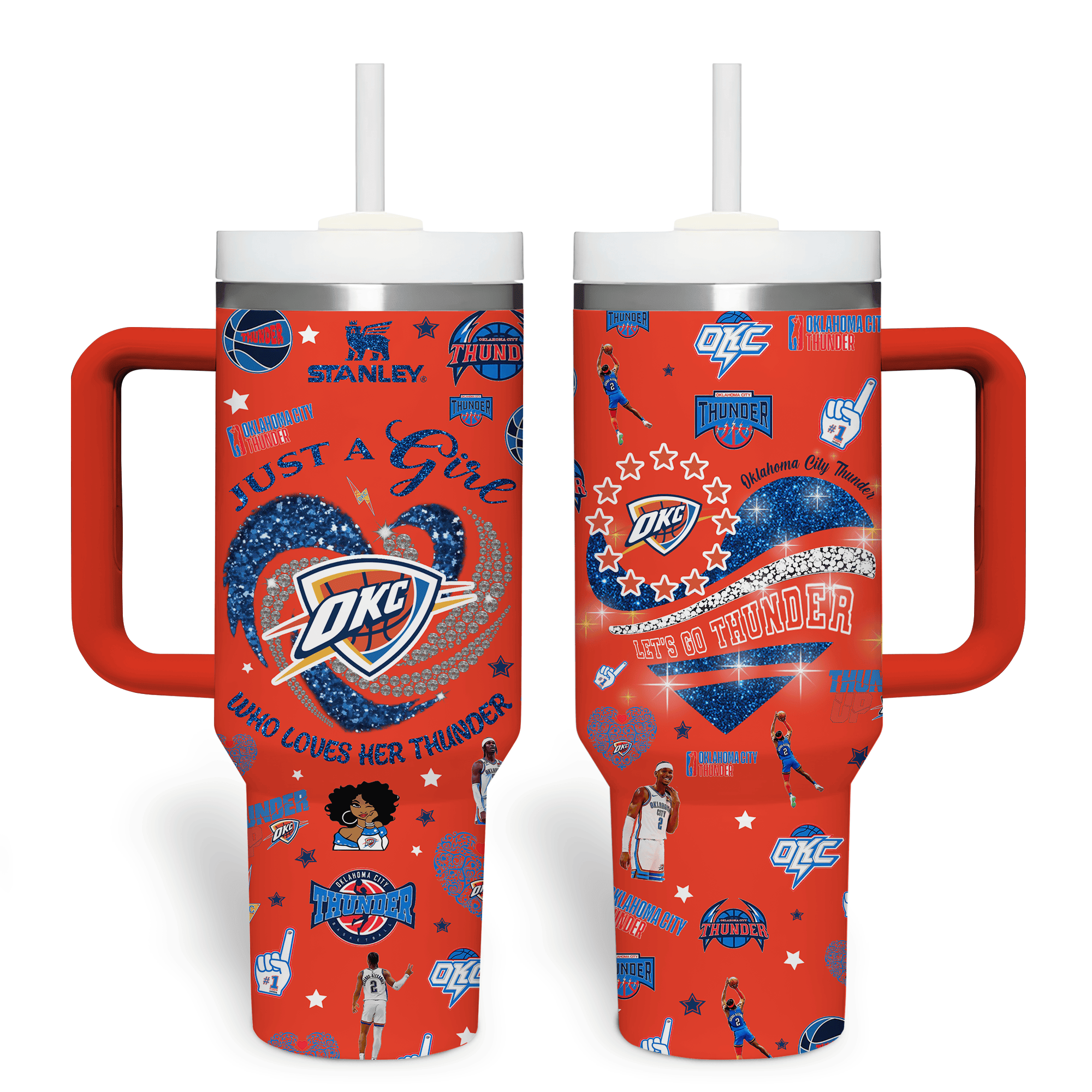 Oklahoma City Thunder NBA Custom Stanley Cup 40 oz 30 oz Tumbler With HandleTVC2301179