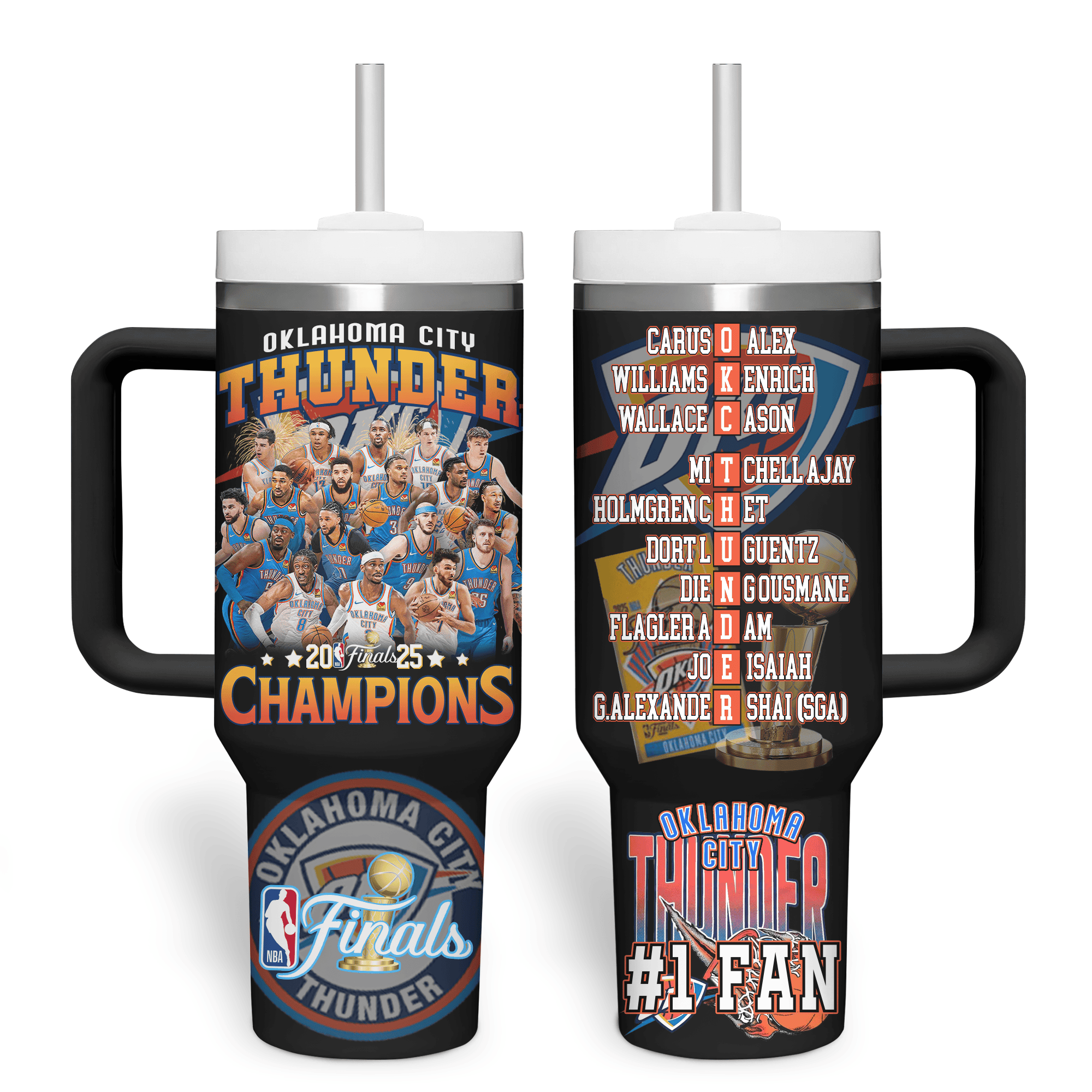 Oklahoma City Thunder NBA Custom Stanley Cup 40 oz 30 oz Tumbler With HandleTVC2301182