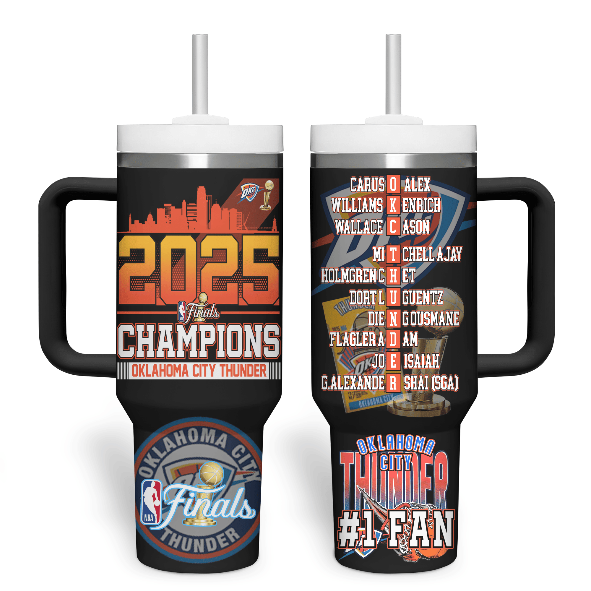 Oklahoma City Thunder NBA Custom Stanley Cup 40 oz 30 oz Tumbler With HandleTVC2301182