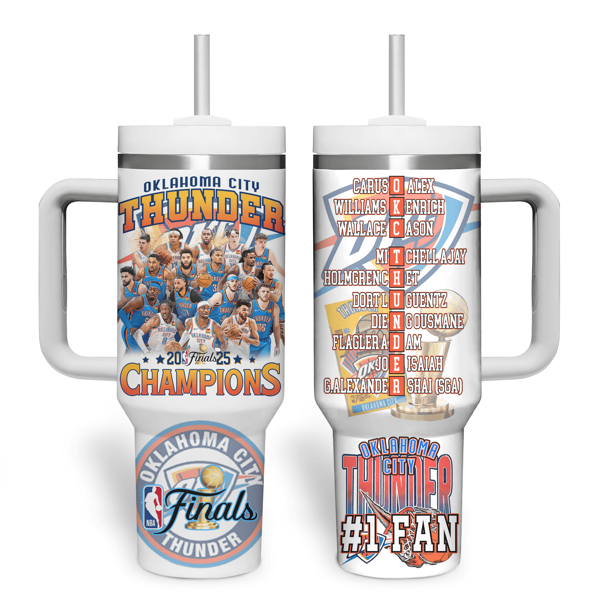 Oklahoma City Thunder NBA Custom Stanley Cup 40 oz 30 oz Tumbler With HandleTVC2301182