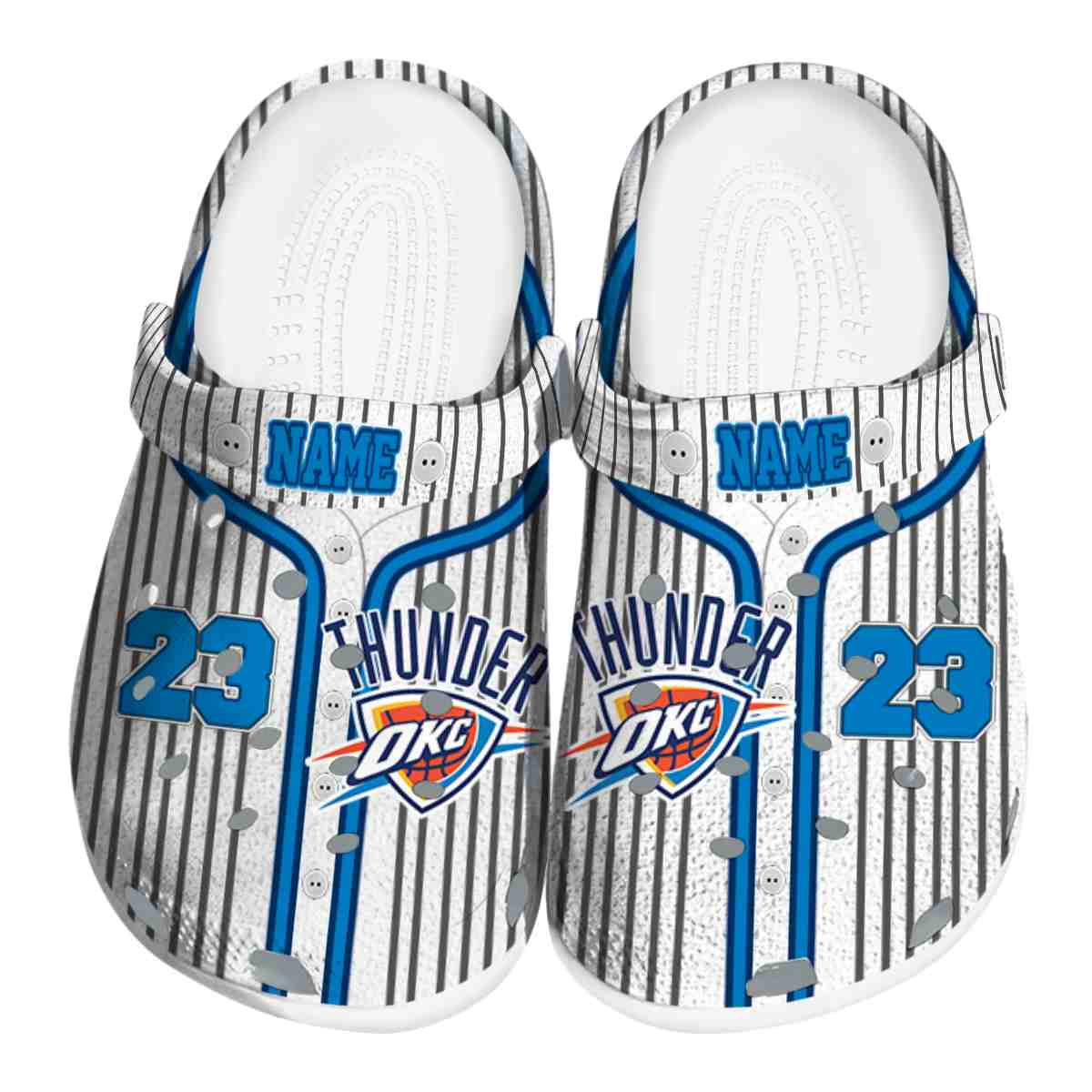 Oklahoma City Thunder NBA Sport Crocs Crocband Clogs Shoes Comfortable For Men Women and Kids