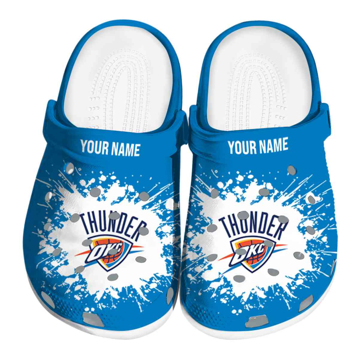 Oklahoma City Thunder NBA Sport Crocs Crocband Clogs Shoes Comfortable For Men Women and Kids
