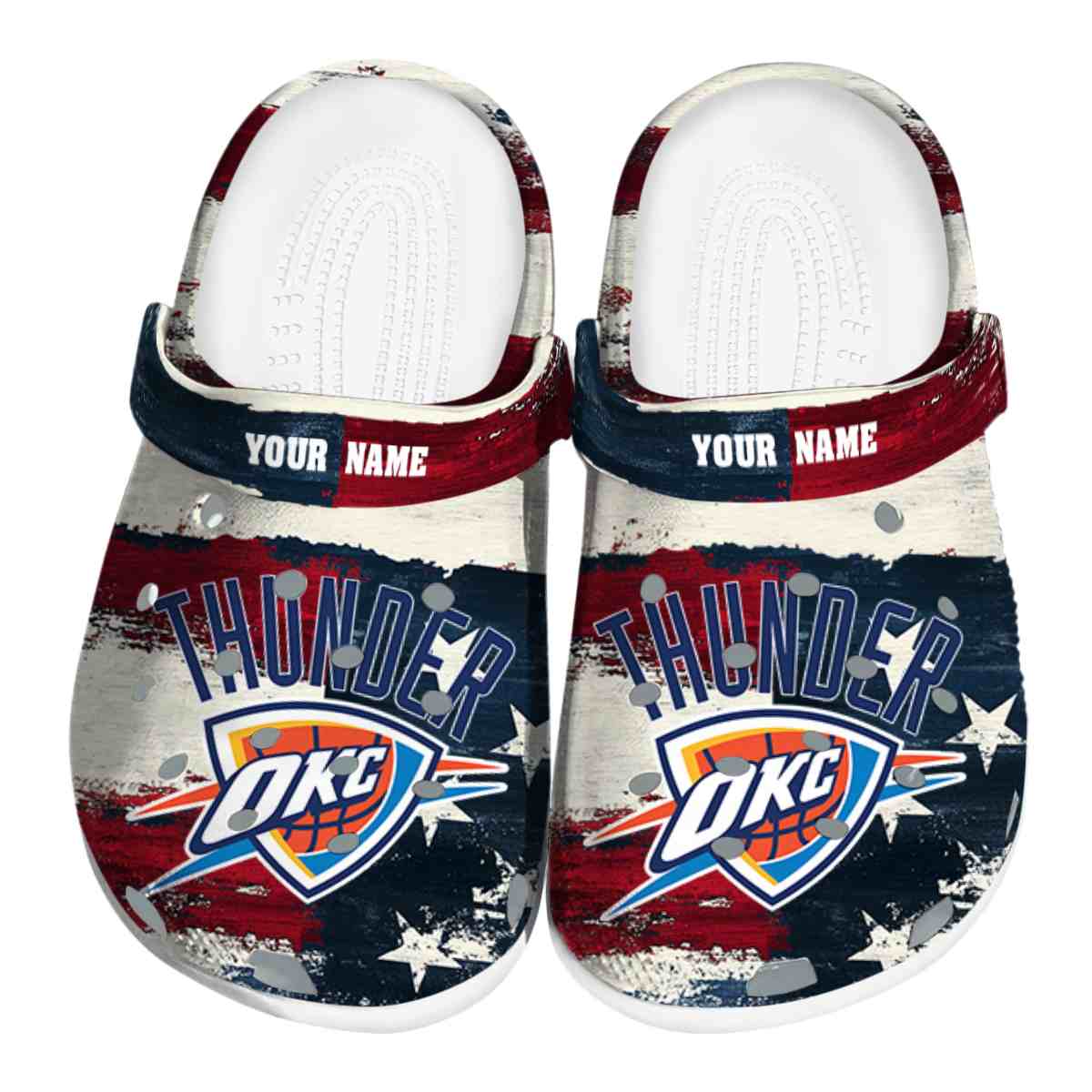 Oklahoma City Thunder NBA Sport Crocs Crocband Clogs Shoes Comfortable For Men Women and Kids