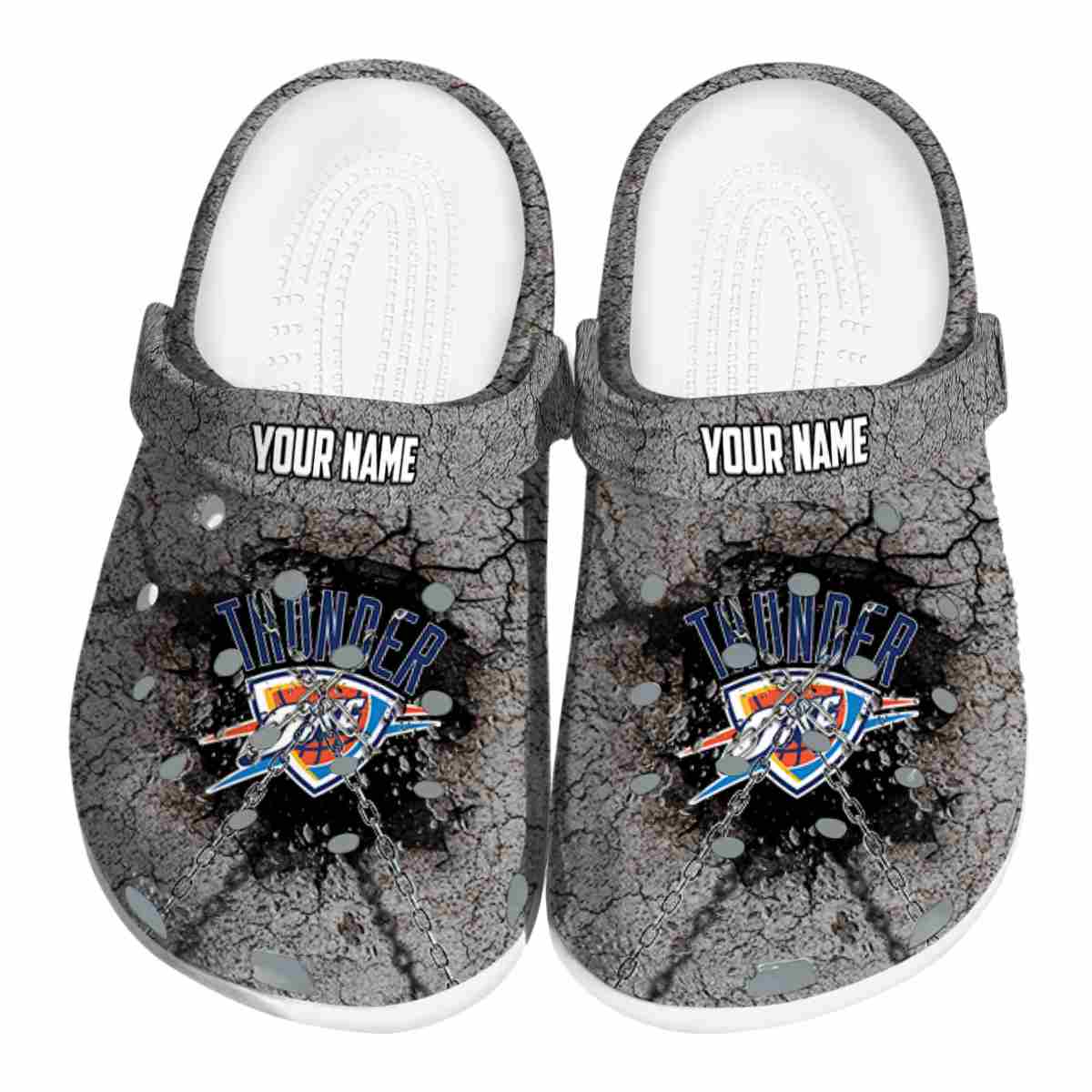Oklahoma City Thunder NBA Sport Crocs Crocband Clogs Shoes Comfortable For Men Women and Kids