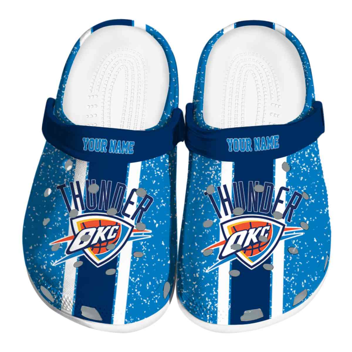 Oklahoma City Thunder NBA Sport Crocs Crocband Clogs Shoes Comfortable For Men Women and Kids