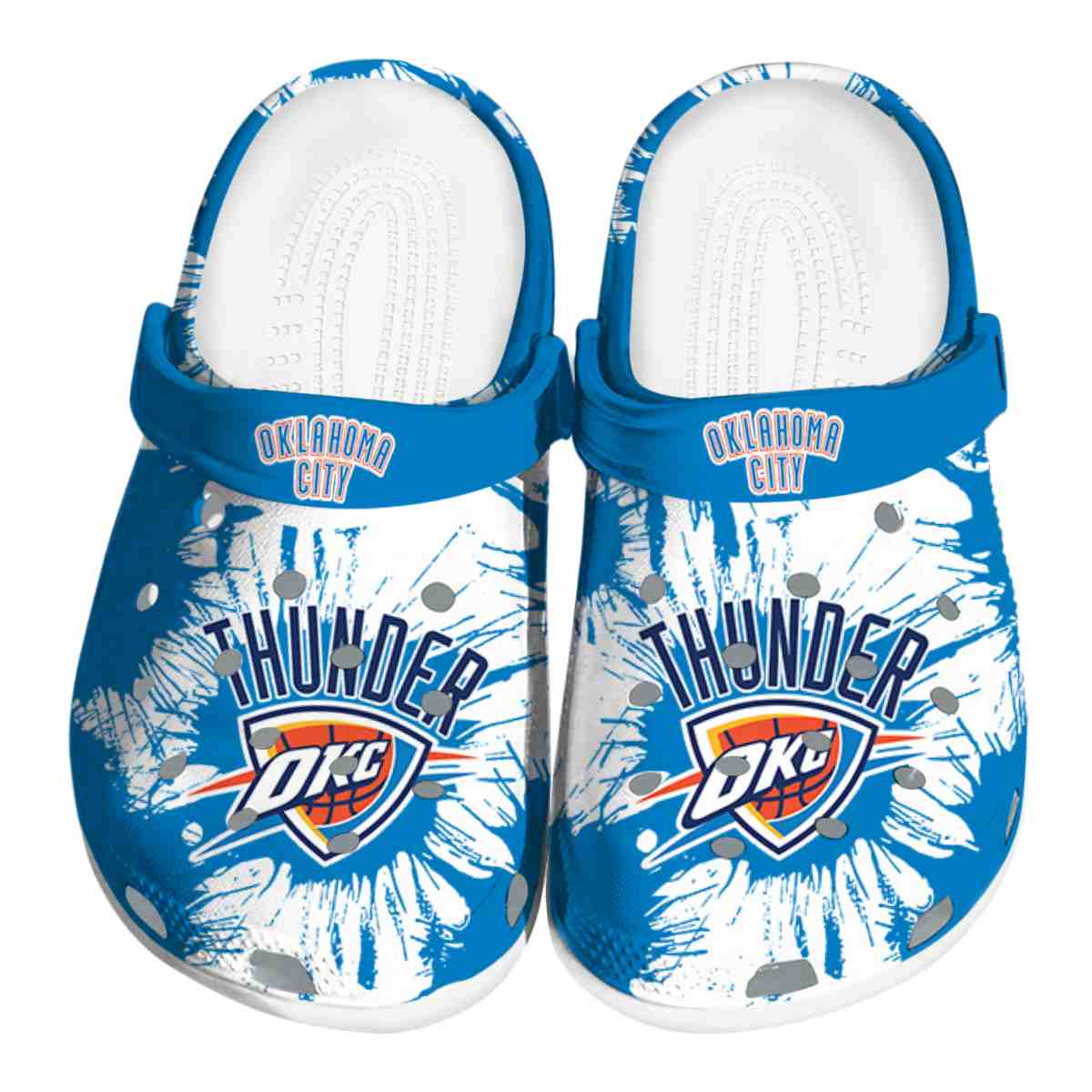 Oklahoma City Thunder NBA Sport Crocs Crocband Clogs Shoes Comfortable For Men Women and Kids