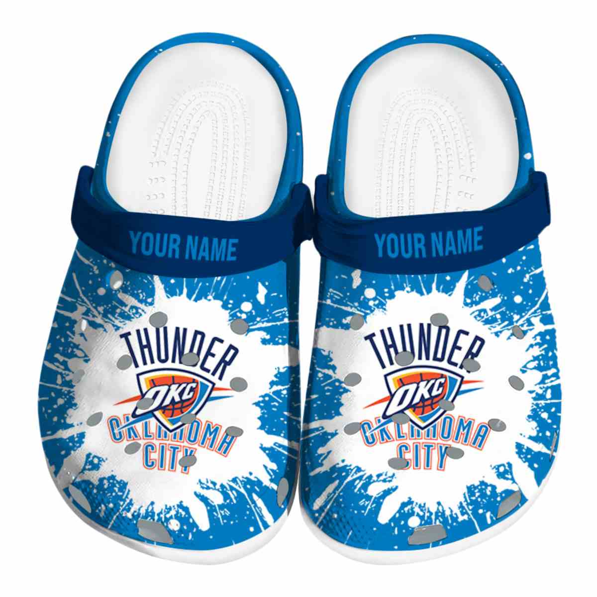 Oklahoma City Thunder NBA Sport Crocs Crocband Clogs Shoes Comfortable For Men Women and Kids
