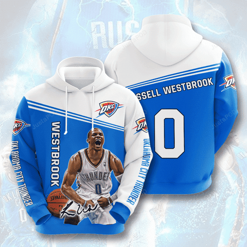 OKLAHOMA CITY THUNDER Russell Westbrook 3D All Over Print Hoodie, Zip Hoodie