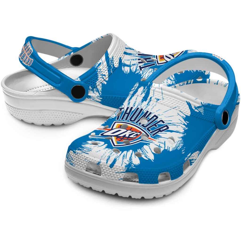 Oklahoma City Thunder Splatter Graphics ClogTVC1801918 - Image 3