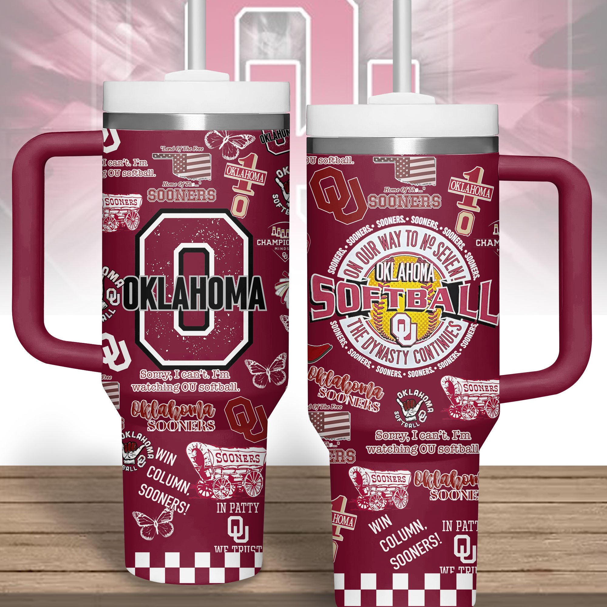 Oklahoma Sooners basketball NCAA Custom Stanley Cup 40 oz 30 oz Tumbler With HandleTVC2301333