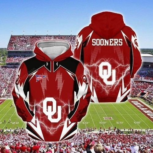 Oklahoma Sooners Football 3D All Over Print Hoodie, Zip Hoodie