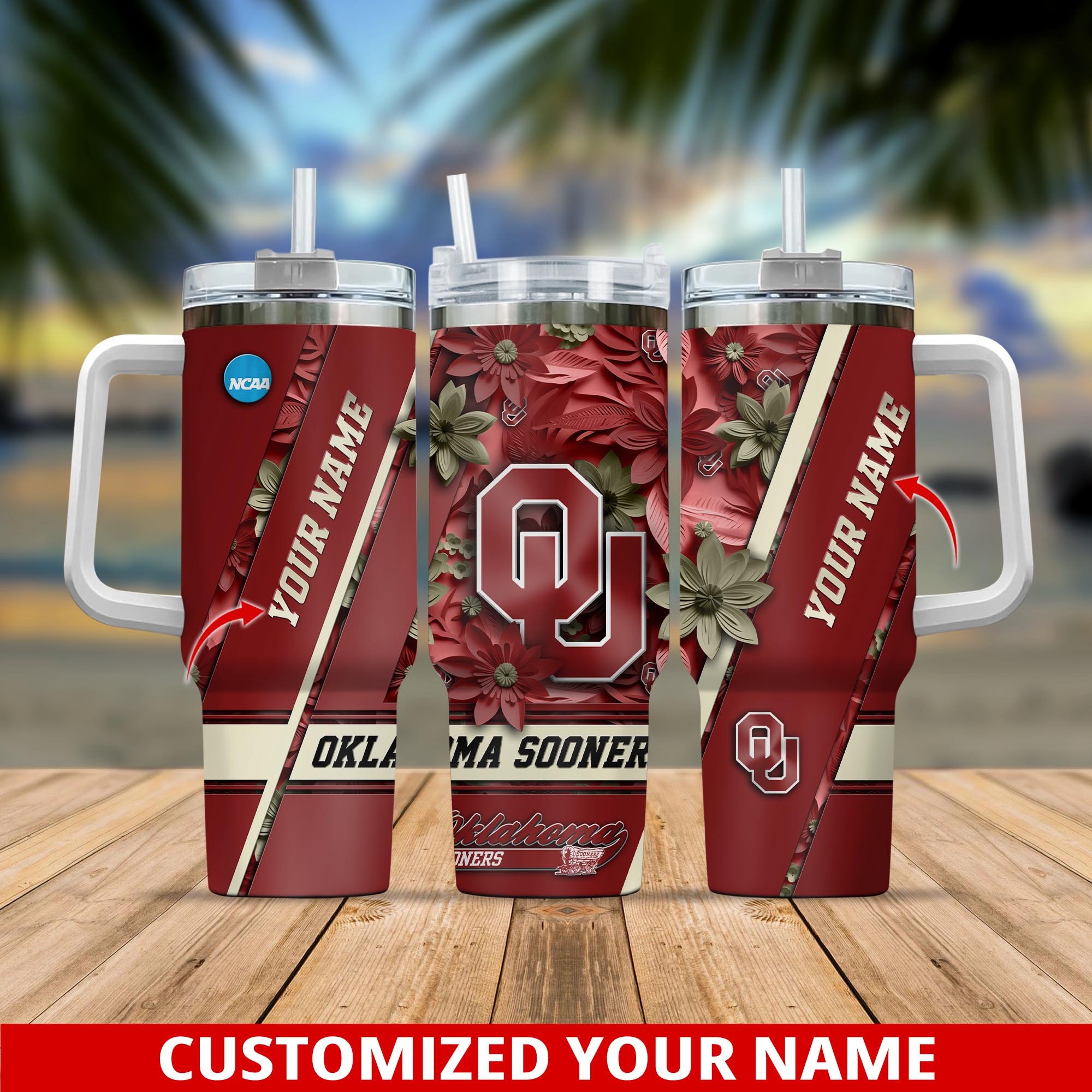 Oklahoma Sooners NCAA Custom Stanley Cup 40 oz 30 oz Tumbler With HandleTVC230106
