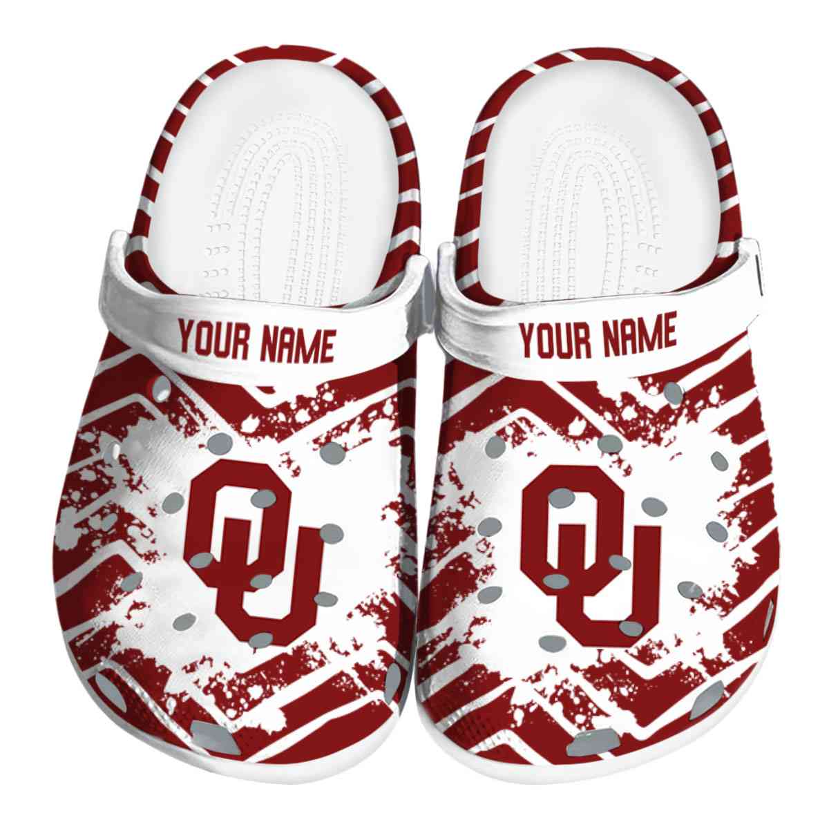 Oklahoma Sooners NCAA Sport Crocs Crocband Clogs Shoes Comfortable For Men Women and Kids