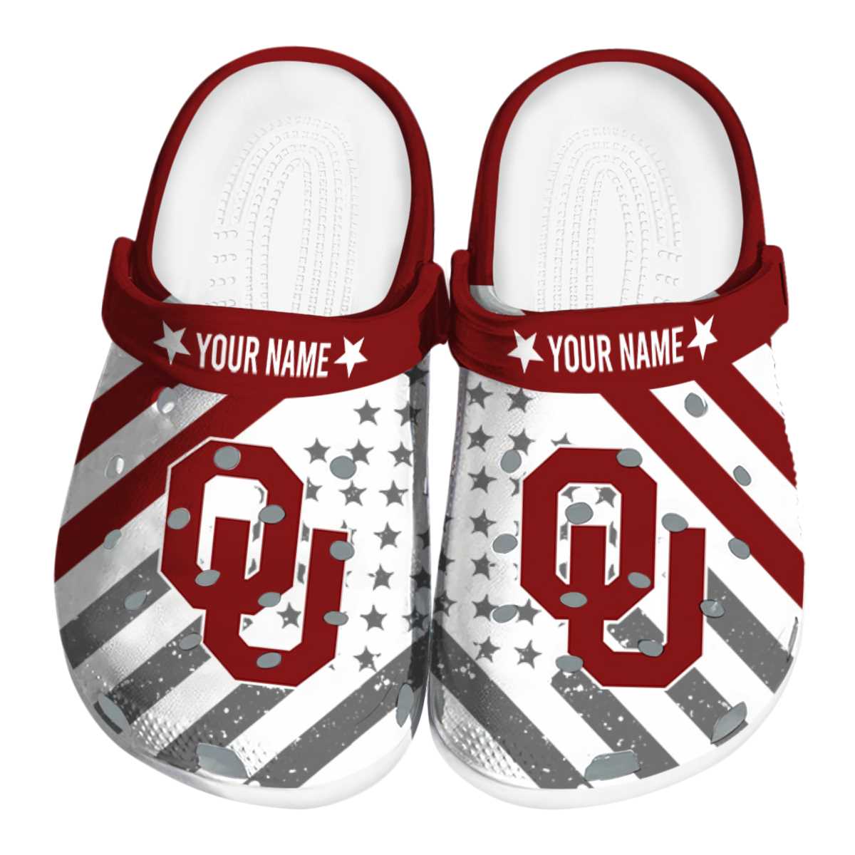 Oklahoma Sooners NCAA Sport Crocs Crocband Clogs Shoes Comfortable For Men Women and Kids