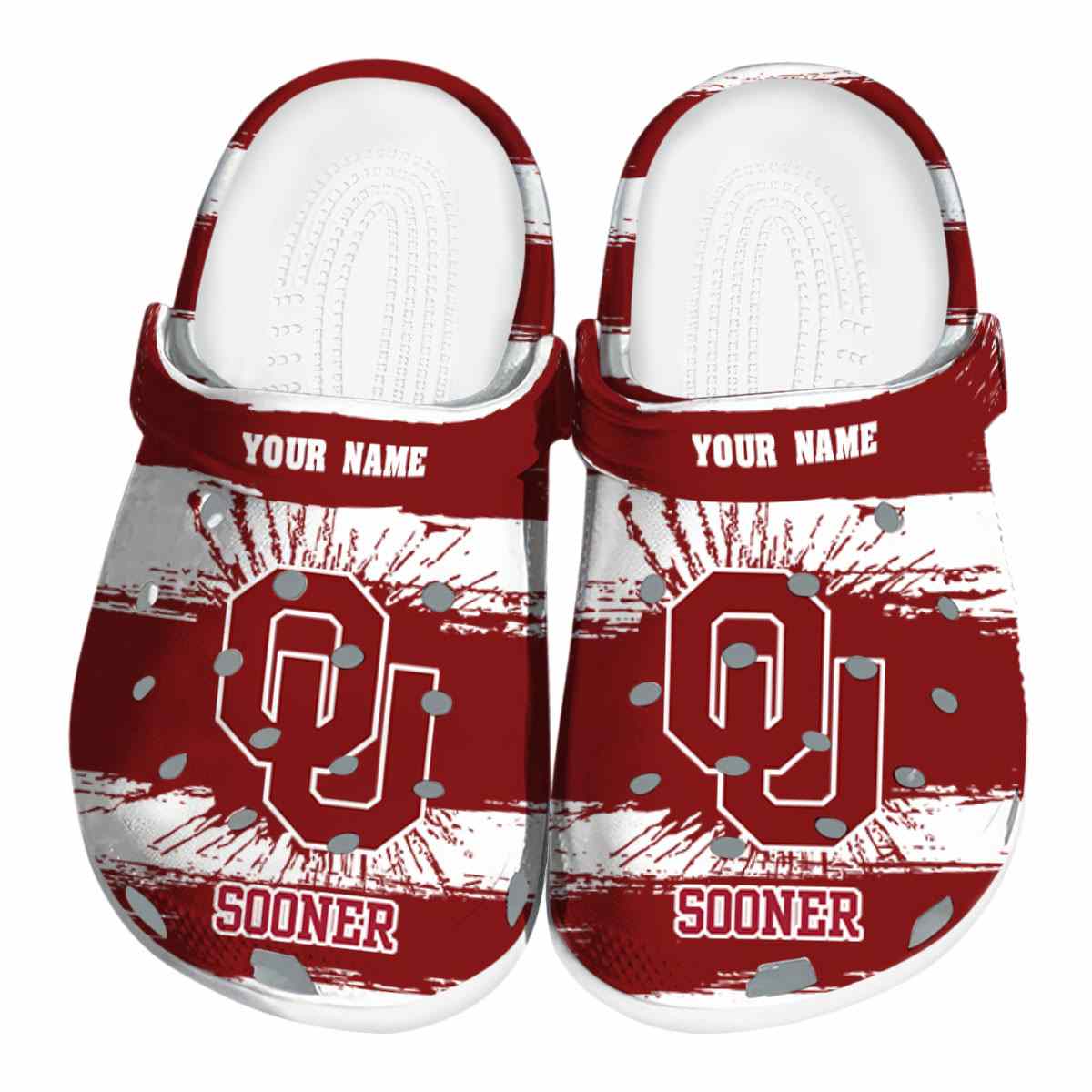 Oklahoma Sooners NCAA Sport Crocs Crocband Clogs Shoes Comfortable For Men Women and Kids