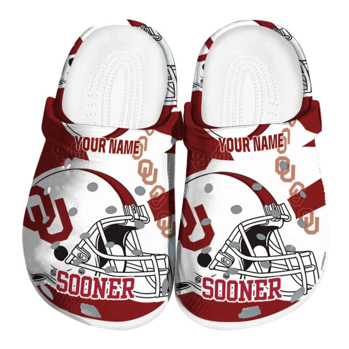 Oklahoma Sooners NCAA Sport Crocs Crocband Clogs Shoes Comfortable For Men Women and Kids