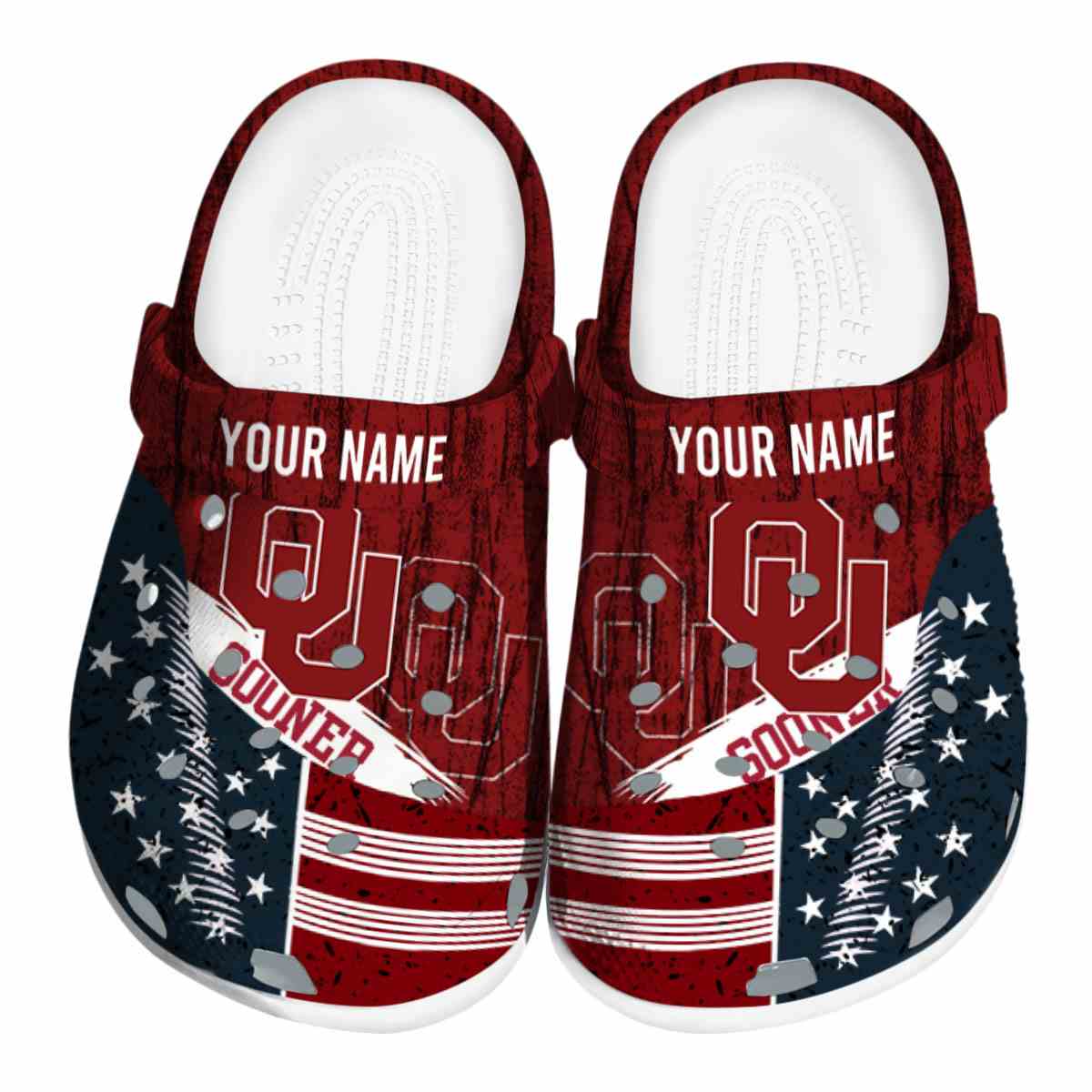 Oklahoma Sooners NCAA Sport Crocs Crocband Clogs Shoes Comfortable For Men Women and Kids