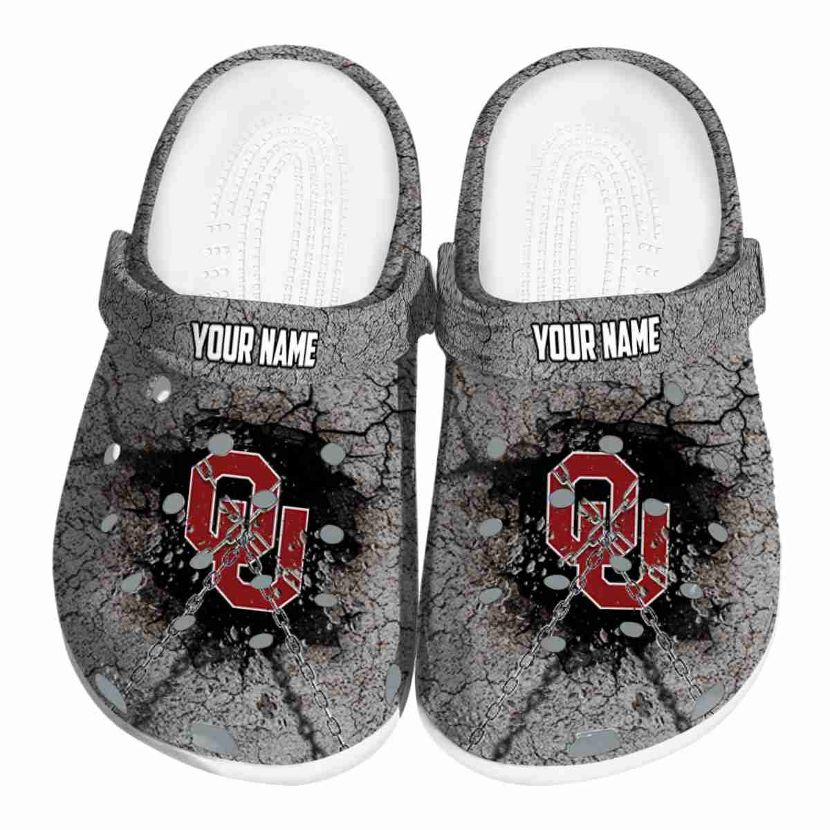 Oklahoma Sooners NCAA Sport Crocs Crocband Clogs Shoes Comfortable For Men Women and Kids