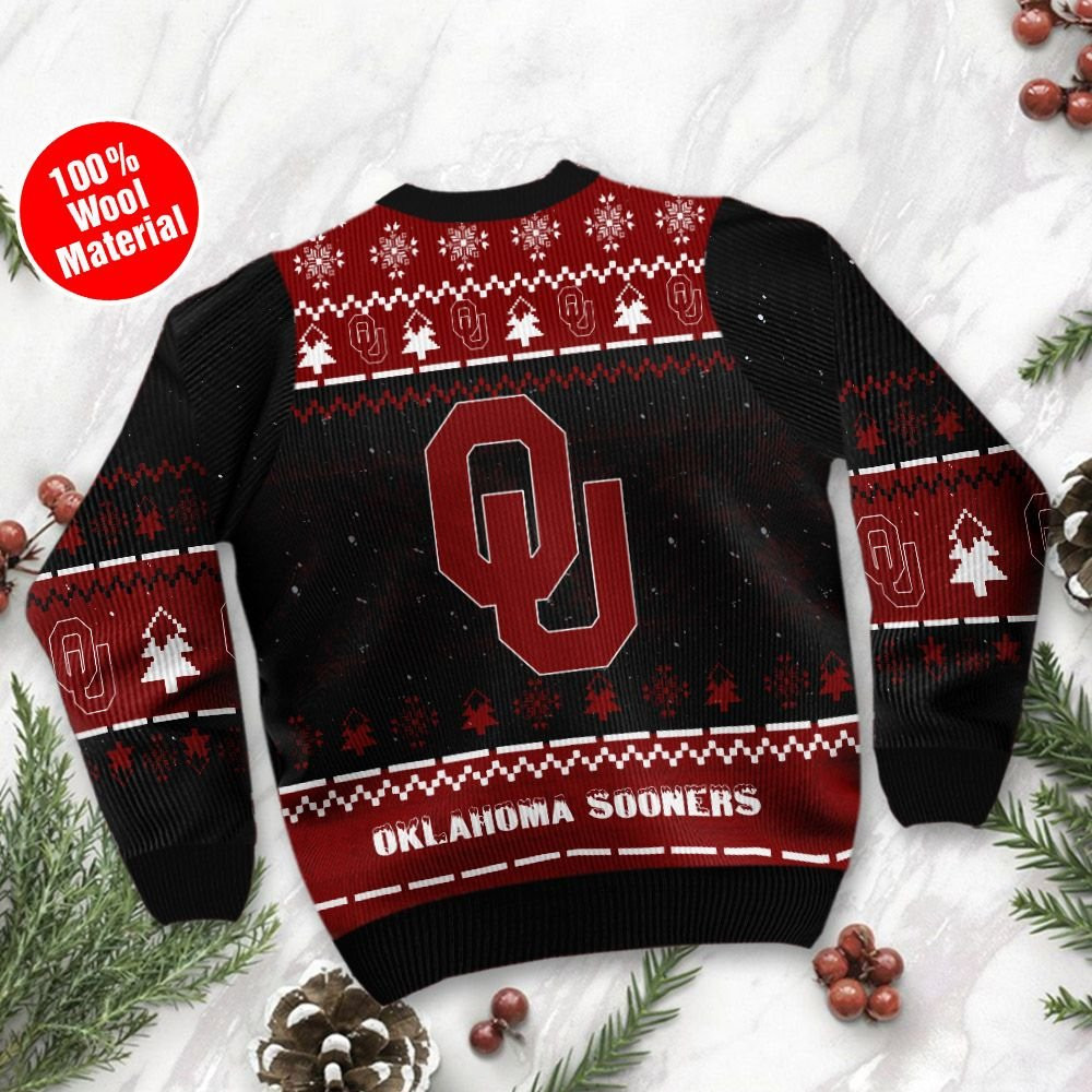 Oklahoma Sooners Snoopy Dabbing Holiday Party Ugly Christmas Sweater Adult 3D Funny Matching for family - Image 3