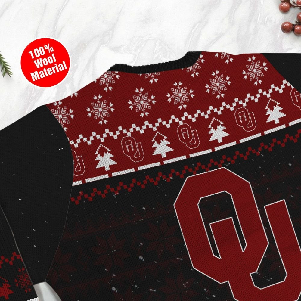 Oklahoma Sooners Snoopy Dabbing Holiday Party Ugly Christmas Sweater Adult 3D Funny Matching for family - Image 5