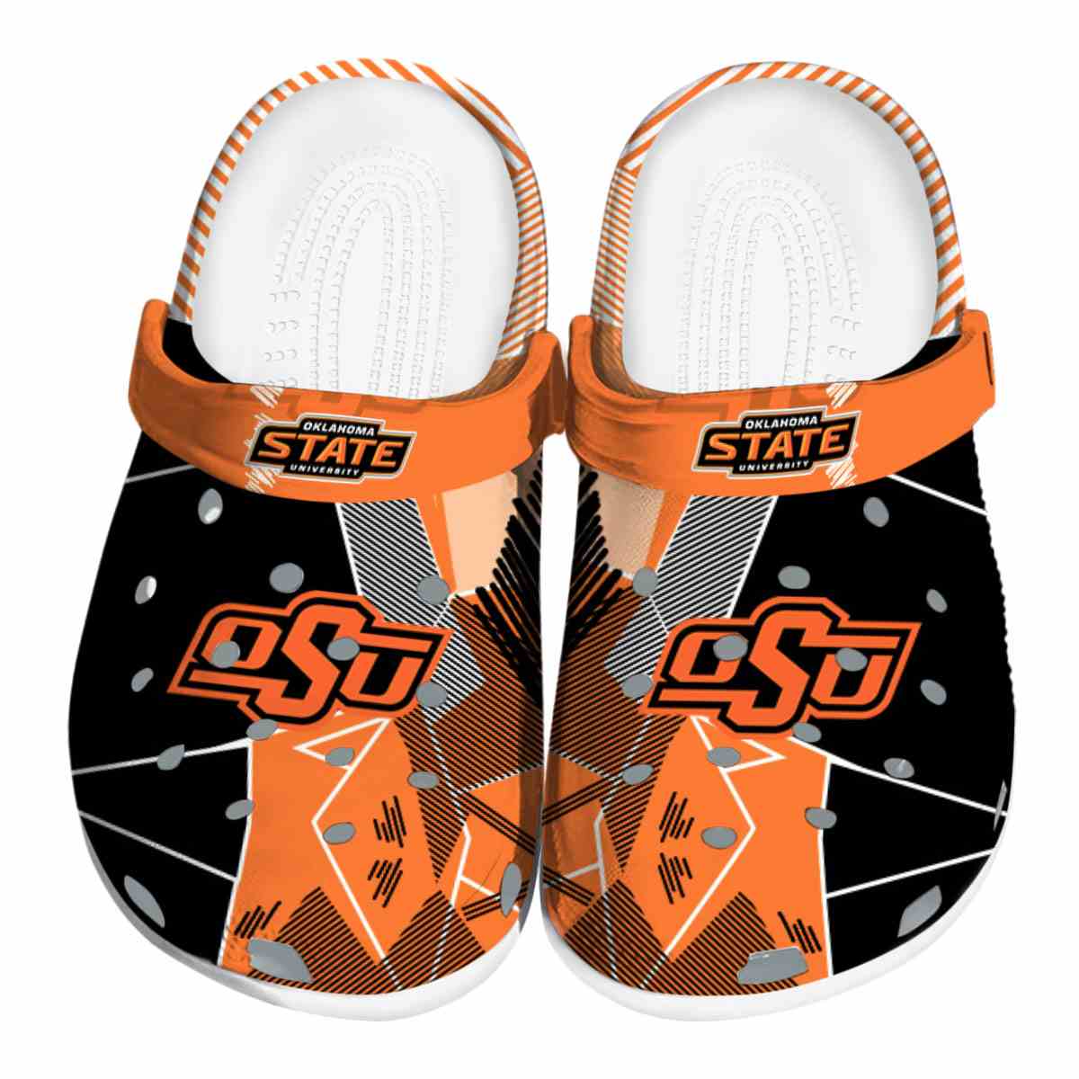 Oklahoma State Cowboys NCAA Sport Crocs Crocband Clogs Shoes Comfortable For Men Women and Kids