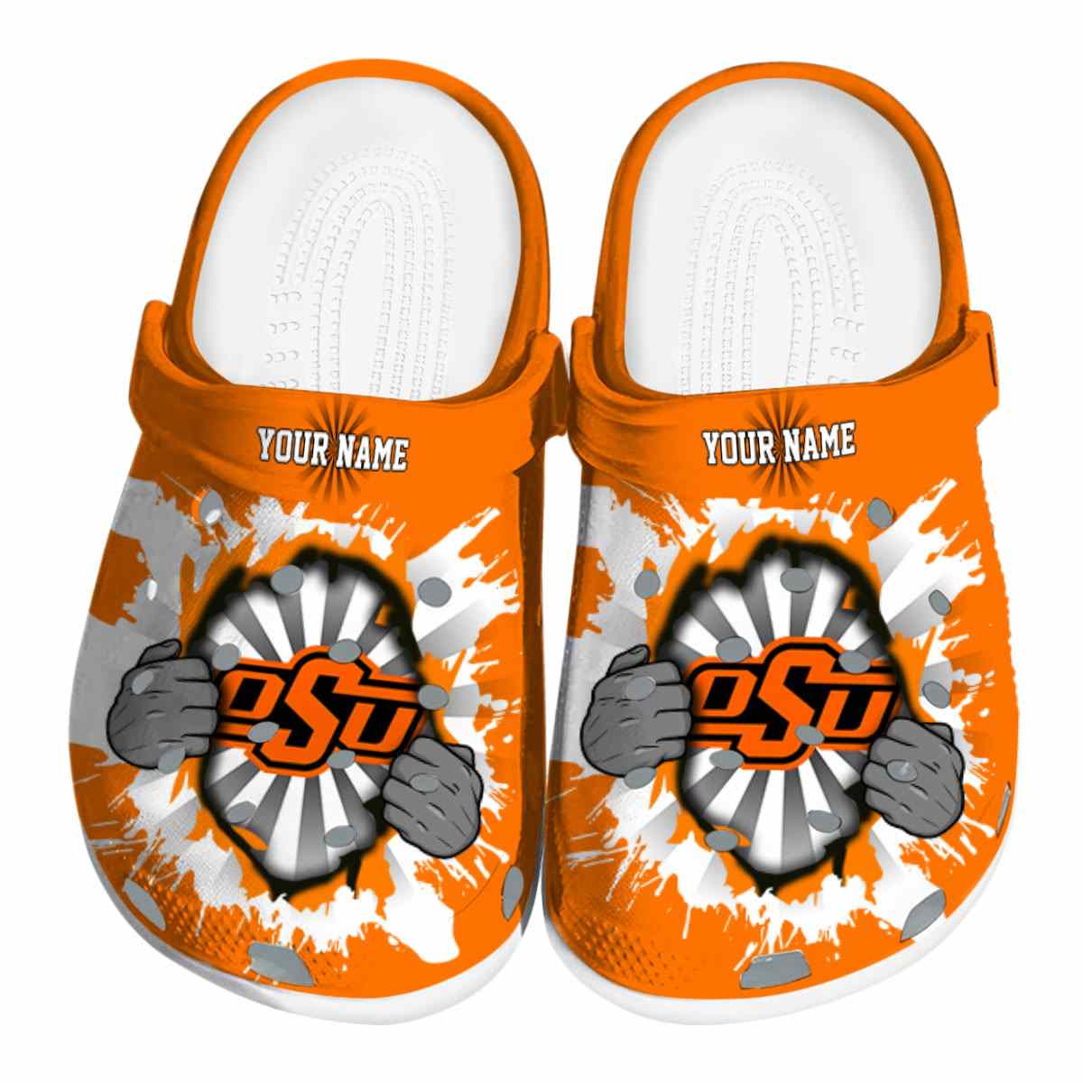 Oklahoma State Cowboys NCAA Sport Crocs Crocband Clogs Shoes Comfortable For Men Women and Kids