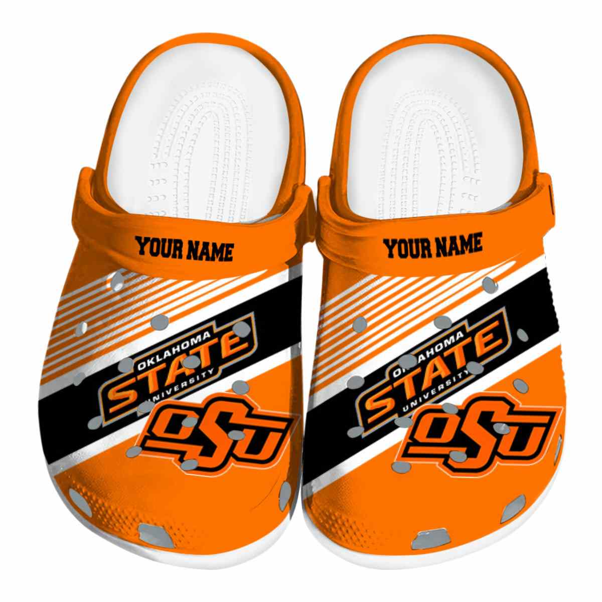 Oklahoma State Cowboys NCAA Sport Crocs Crocband Clogs Shoes Comfortable For Men Women and Kids
