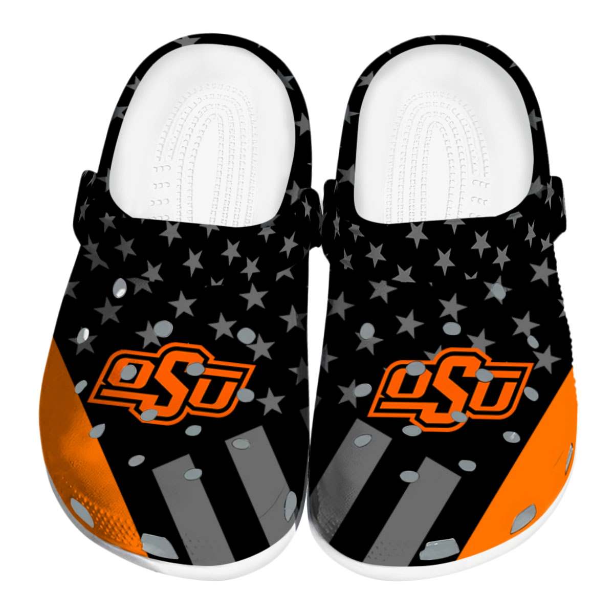 Oklahoma State Cowboys NCAA Sport Crocs Crocband Clogs Shoes Comfortable For Men Women and Kids