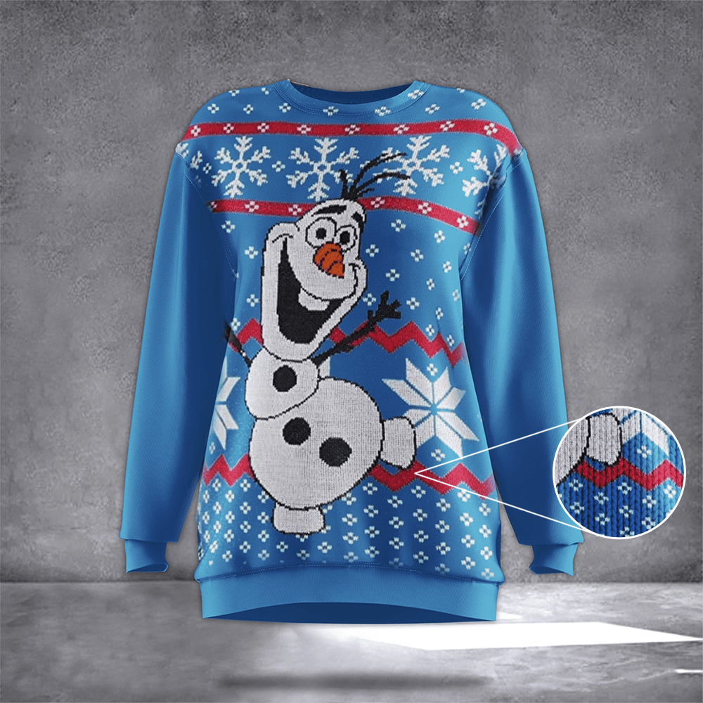 Olaf Disney Ugly Christmas Sweater For Women Cute Christmas Sweater Ideas For Her 2024 Gift - Image 3
