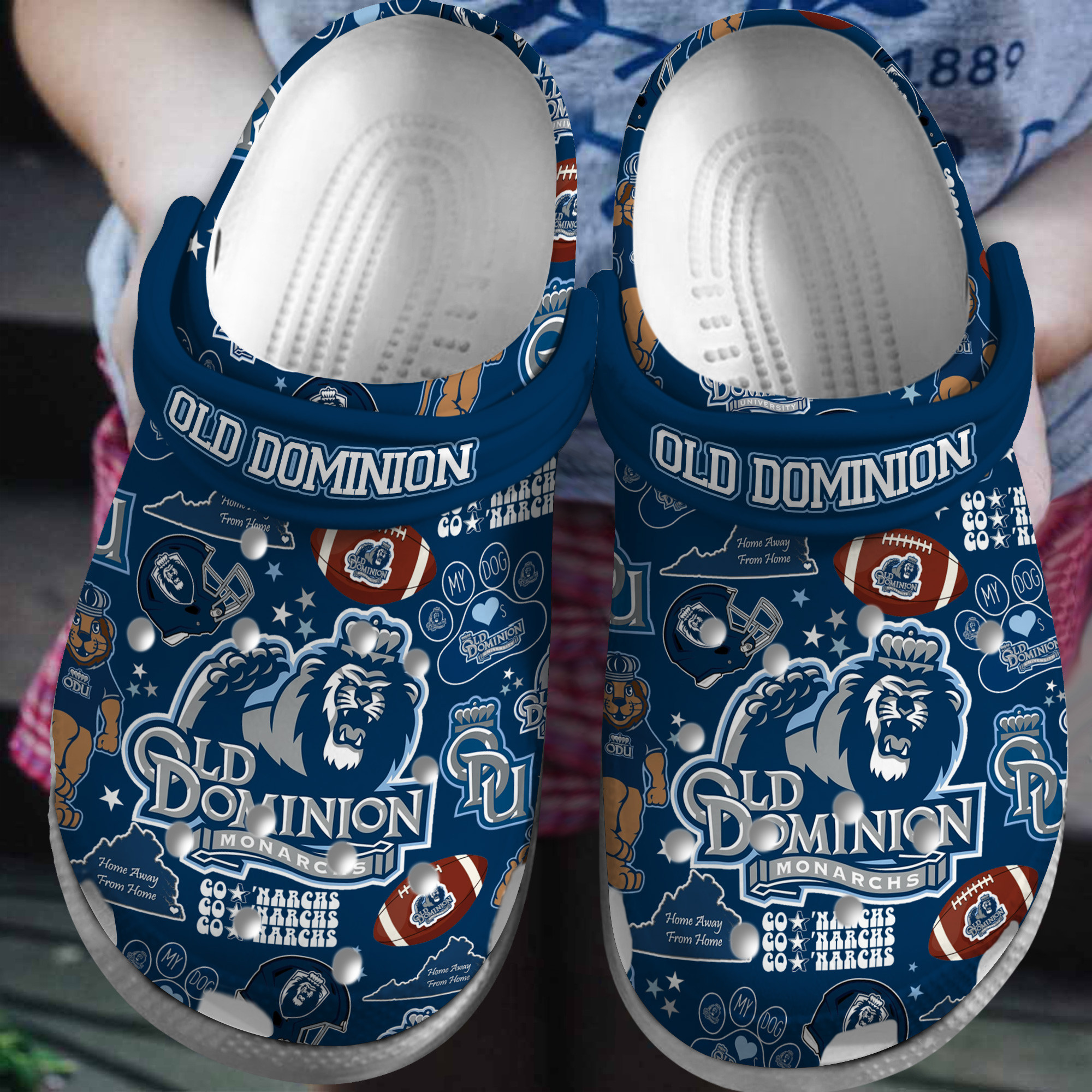 Old Dominion Monarchs men's basketball NCAA Sport Crocs Crocband Clogs Shoes Comfortable For Men Women and Kids