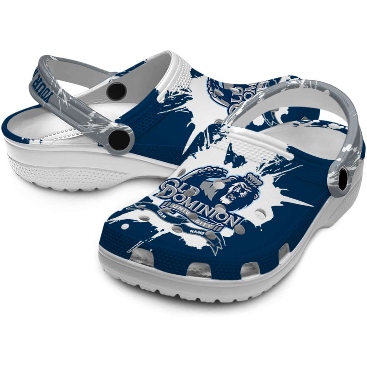 Old Dominion Monarchs NCAA Sport Crocs Crocband Clogs Shoes Comfortable For Men Women and Kids