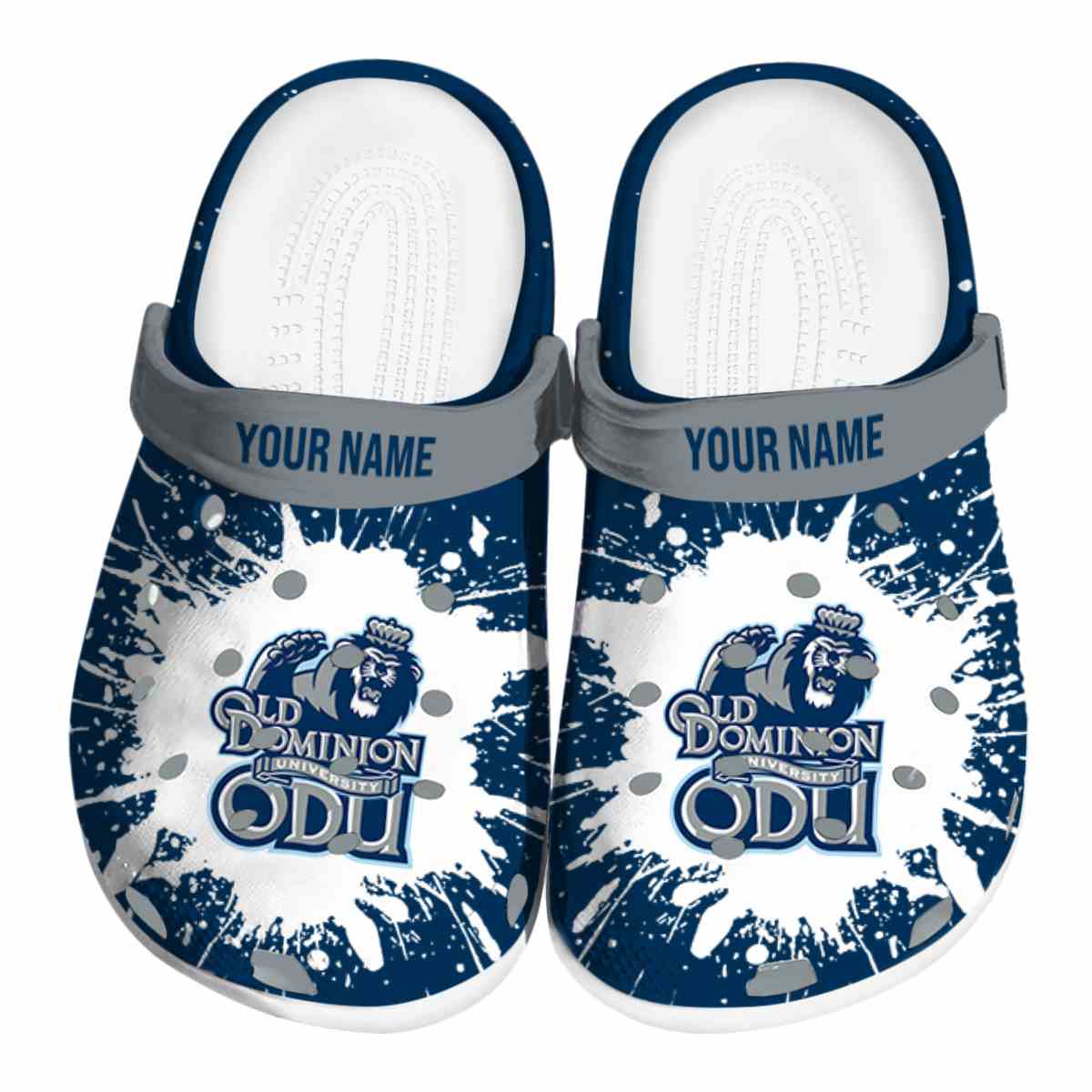 Old Dominion Monarchs NCAA Sport Crocs Crocband Clogs Shoes Comfortable For Men Women and Kids