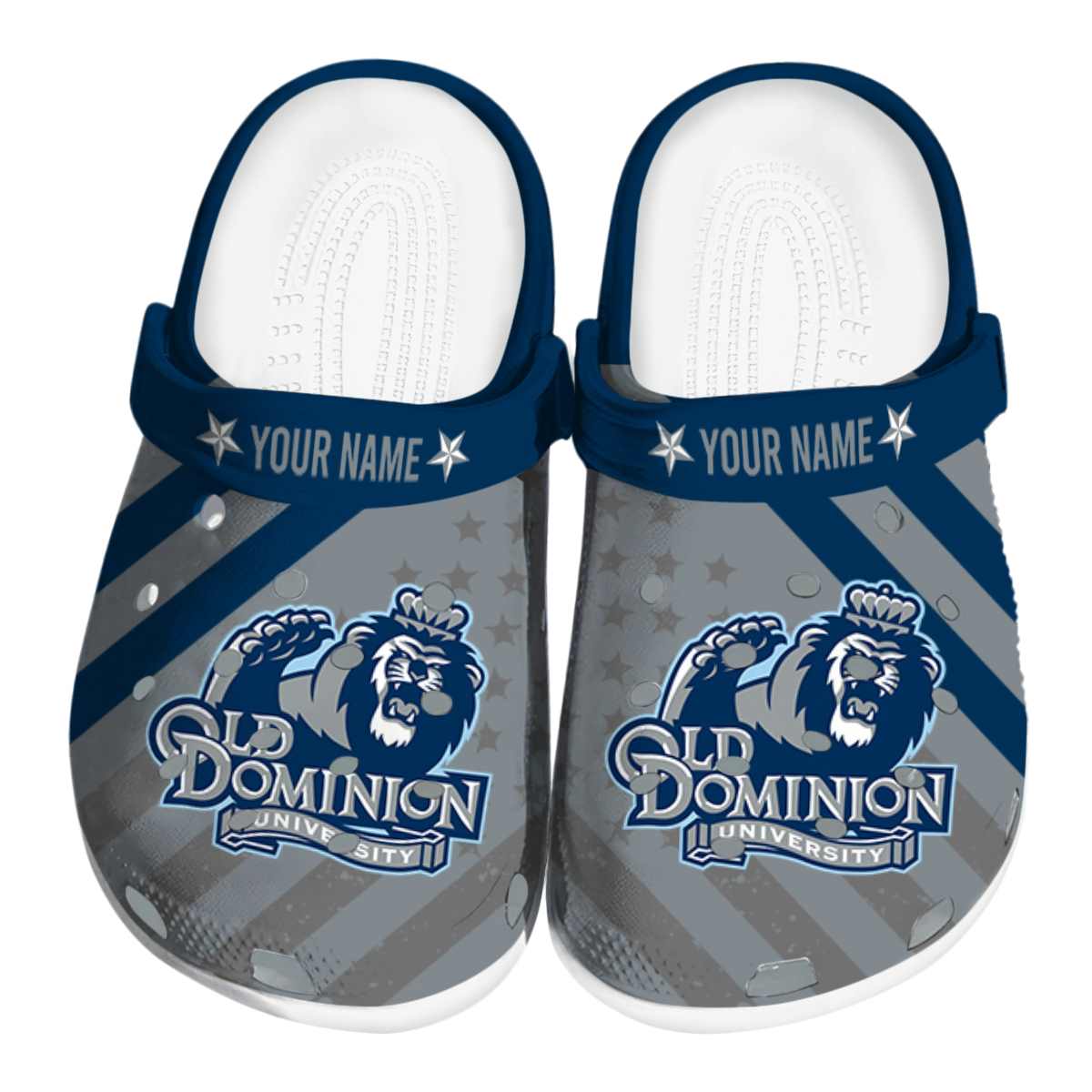 Old Dominion Monarchs NCAA Sport Crocs Crocband Clogs Shoes Comfortable For Men Women and Kids