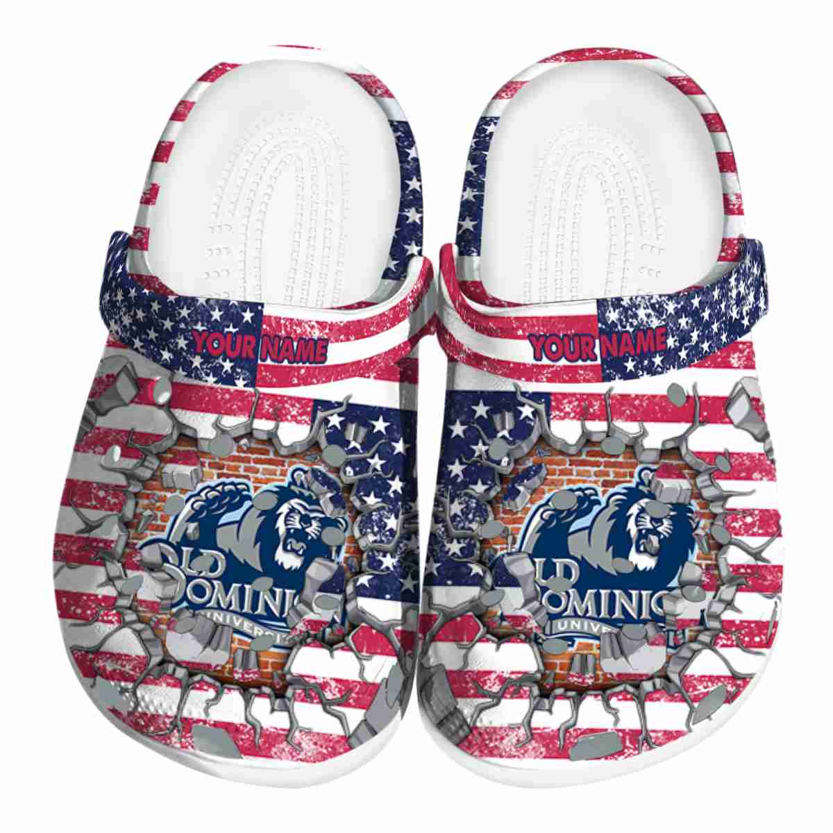 Old Dominion Monarchs NCAA Sport Crocs Crocband Clogs Shoes Comfortable For Men Women and Kids