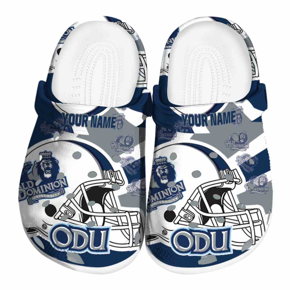 Old Dominion Monarchs NCAA Sport Crocs Crocband Clogs Shoes Comfortable For Men Women and Kids