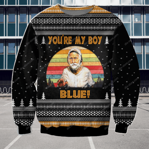 Old School Patrick Cranshaw You'Re My Boy Blue For Unisex Ugly Christmas Sweater Adult 3D Funny Matching for family
