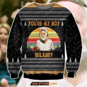 Old School Patrick Cranshaw You'Re My Boy Blue Ugly Christmas Sweater Adult 3D Funny Matching for family