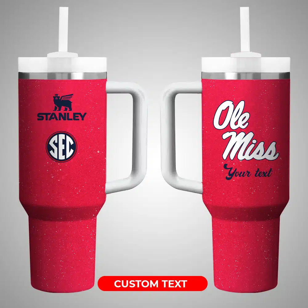 Ole Miss RebelsÂ NCAA Custom Stanley Cup 40 oz 30 oz Tumbler With HandleTVC2301222