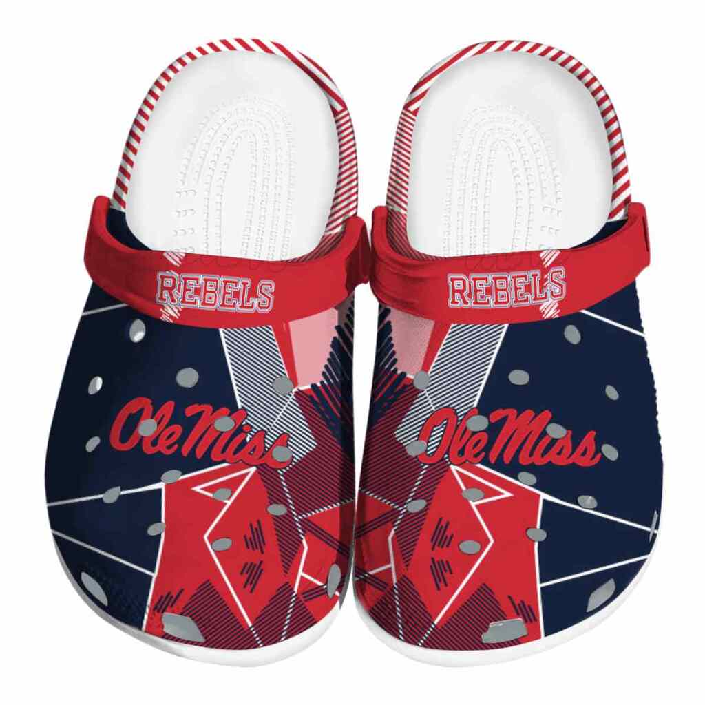 Ole Miss Rebels Geometric Background ClogTVC1801822