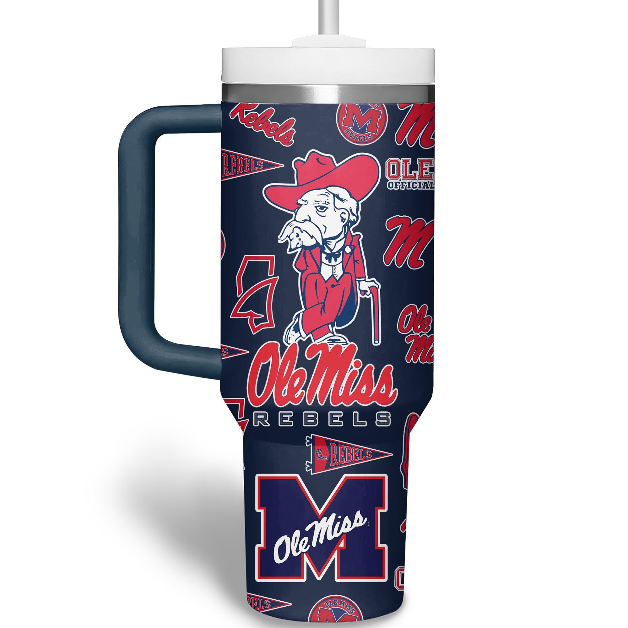Ole Miss Rebels NCAA Custom Stanley Cup 40 oz 30 oz Tumbler With HandleTVC2301510 - Image 2