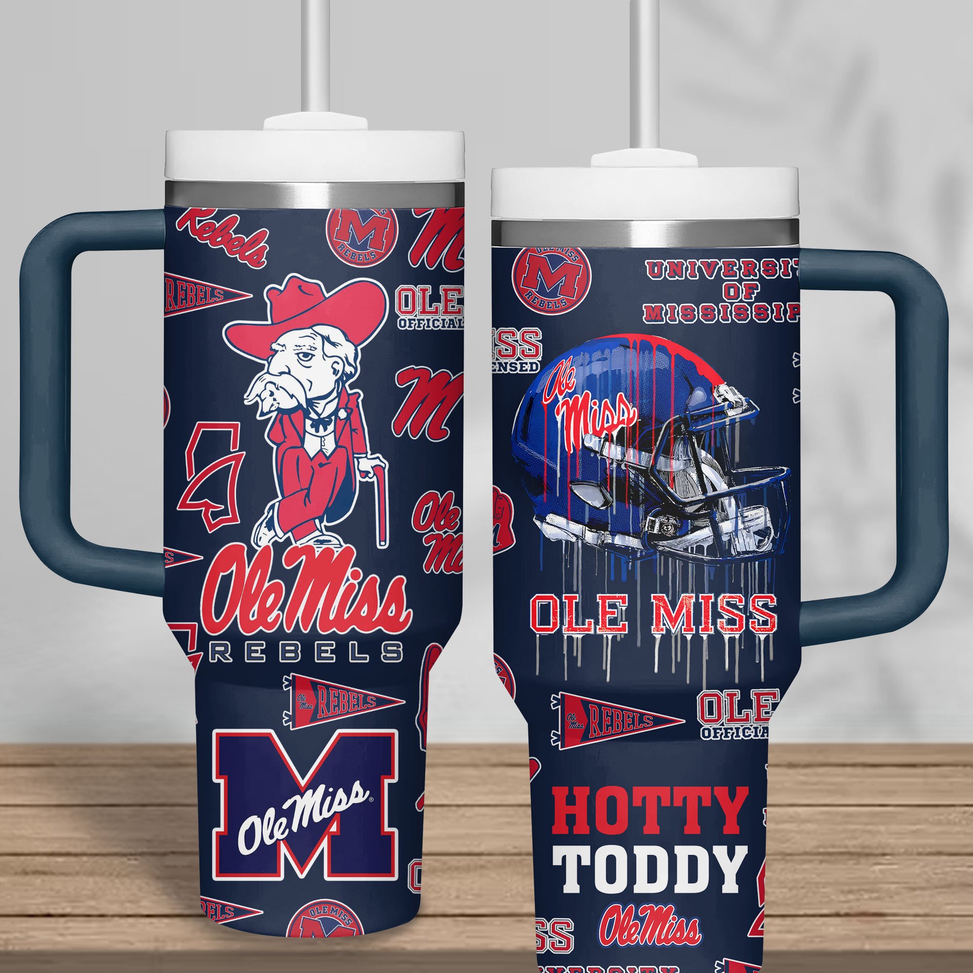 Ole Miss Rebels NCAA Custom Stanley Cup 40 oz 30 oz Tumbler With HandleTVC2301510